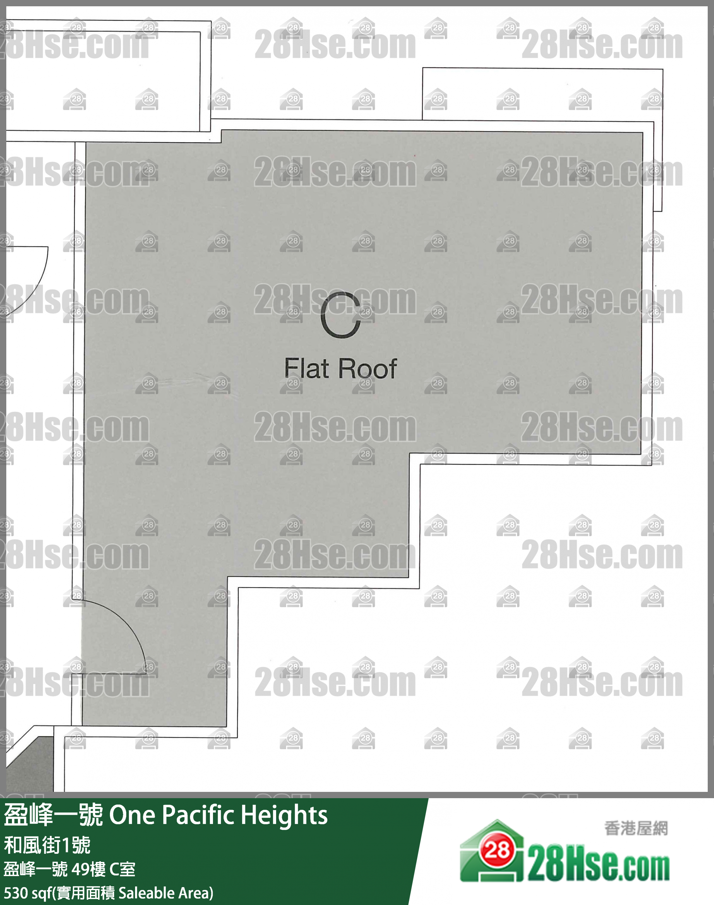 盈峰一號 盈峰一號49樓 C室 平面圖