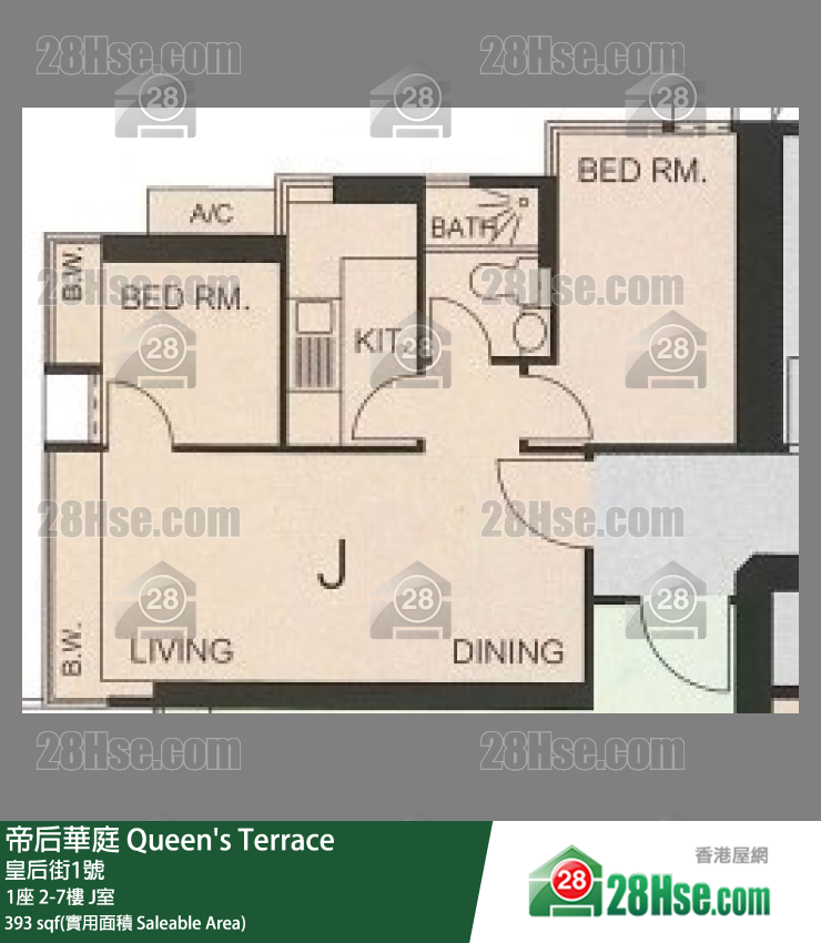 帝后華庭 1座6樓 J室 平面圖