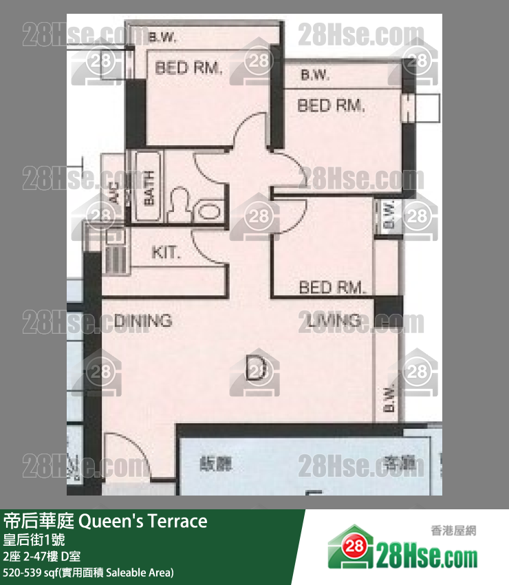 帝后華庭 2座19樓 D室 平面圖