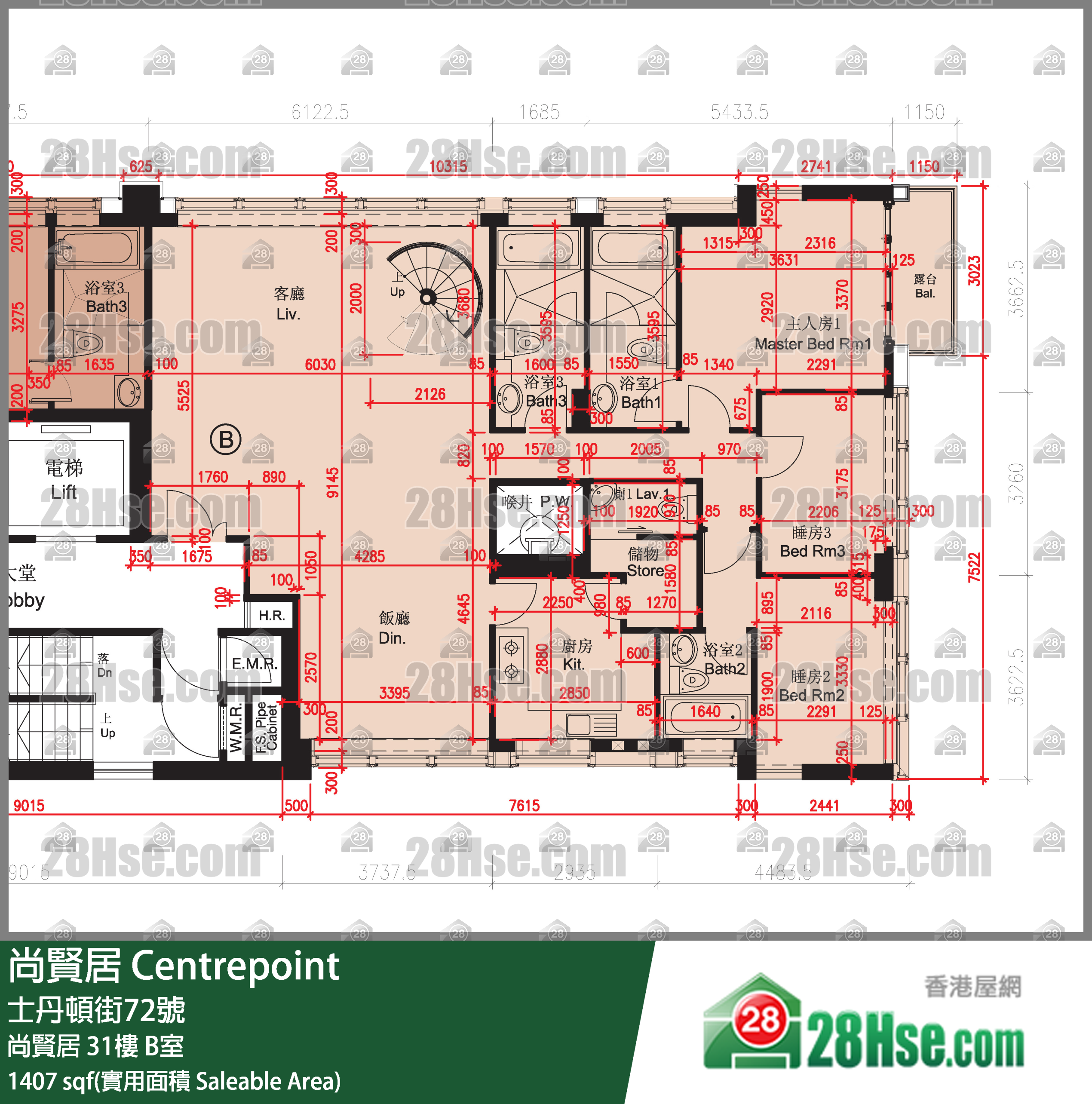尚贤居 尚贤居 31楼 B室 平面图