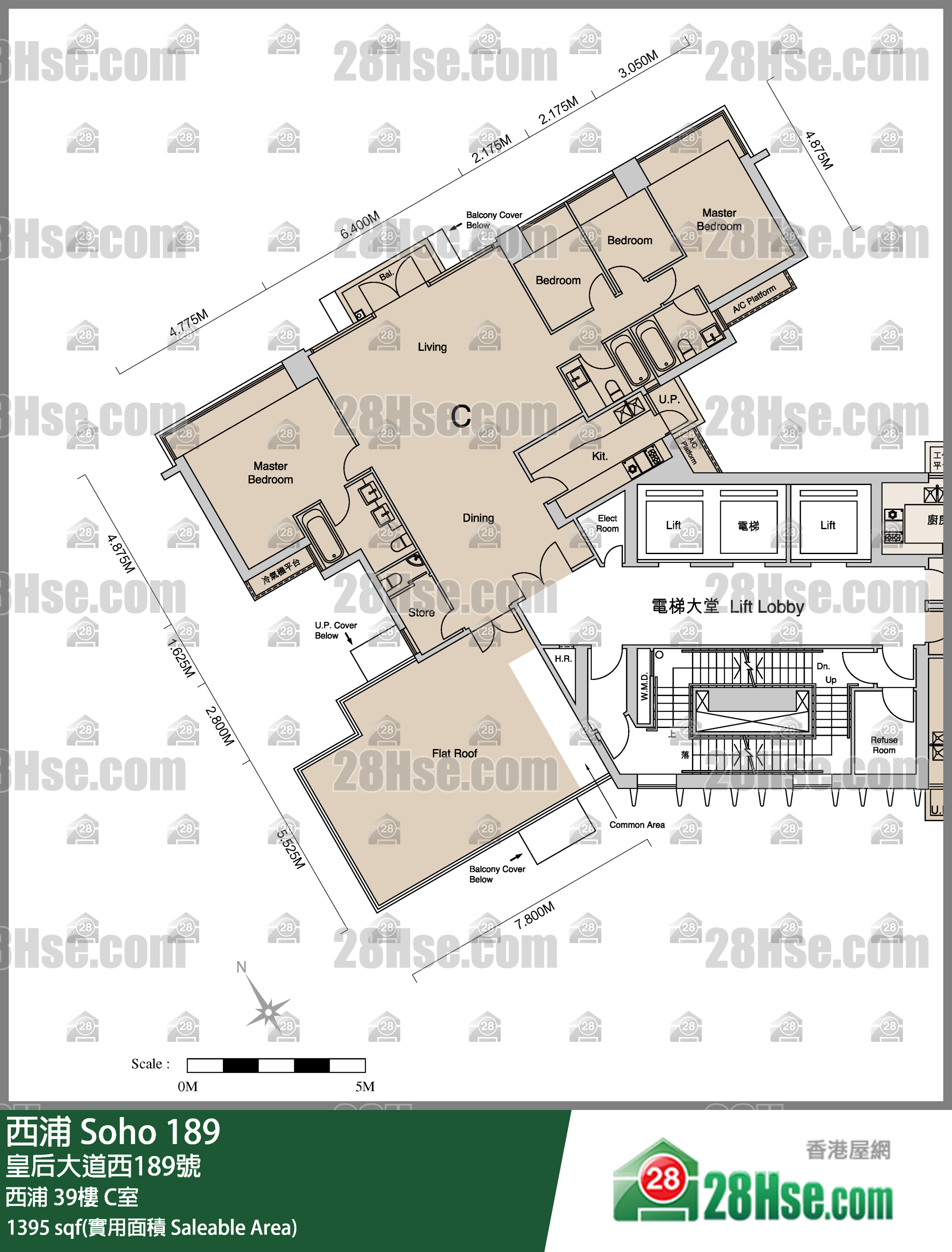 西浦 西浦39樓 C室 平面圖