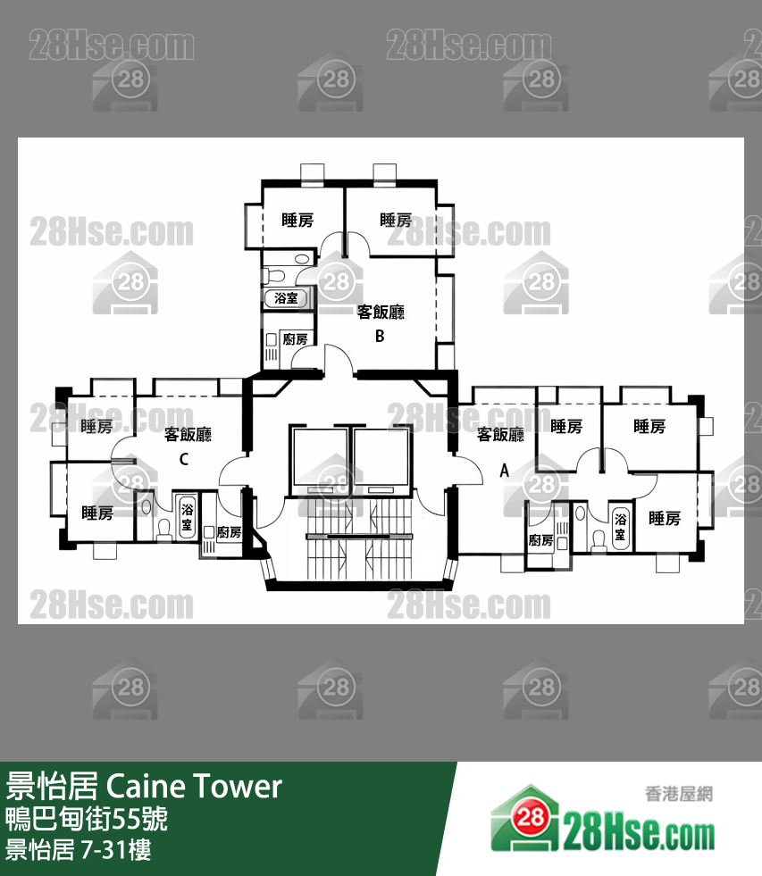 景怡居 7-31樓 平面圖