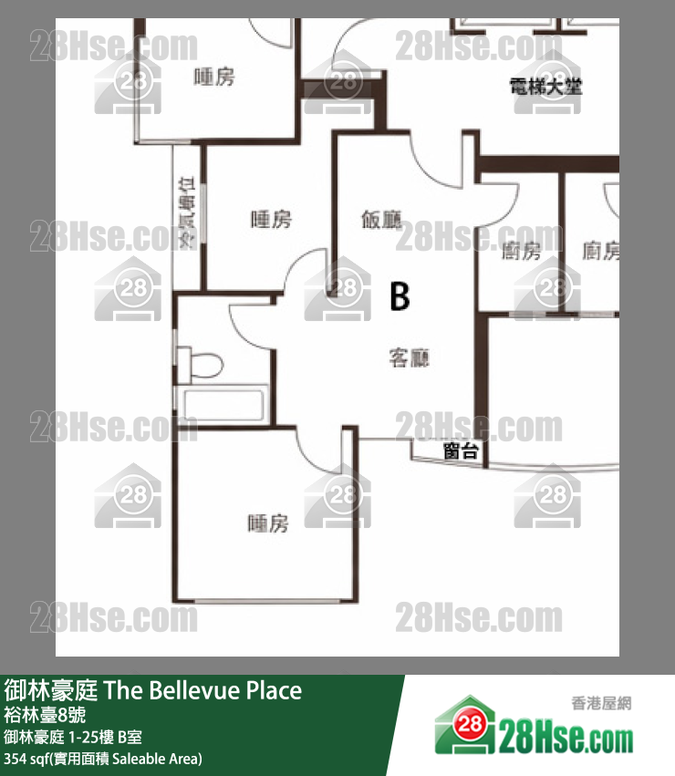 御林豪庭 御林豪庭 17樓 B室 平面圖