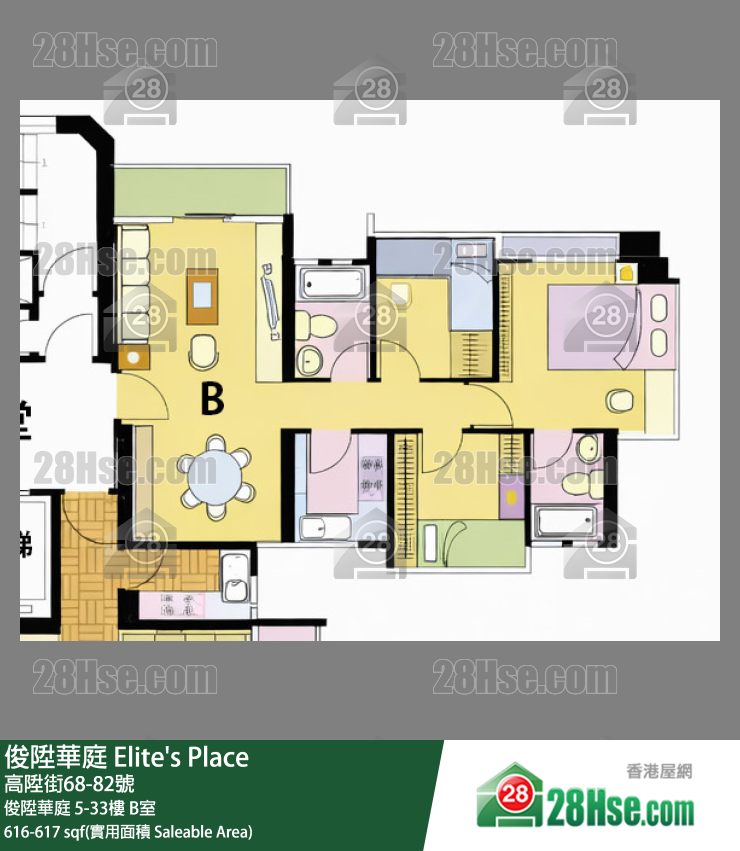俊升华庭 俊升华庭10楼 B室 平面图