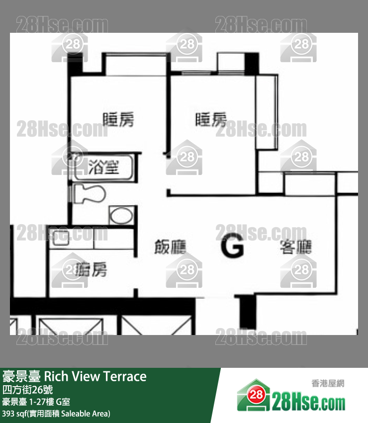 豪景台 豪景台6楼 G室 平面图
