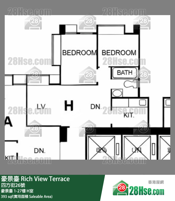 豪景台 豪景台12楼 H室 平面图