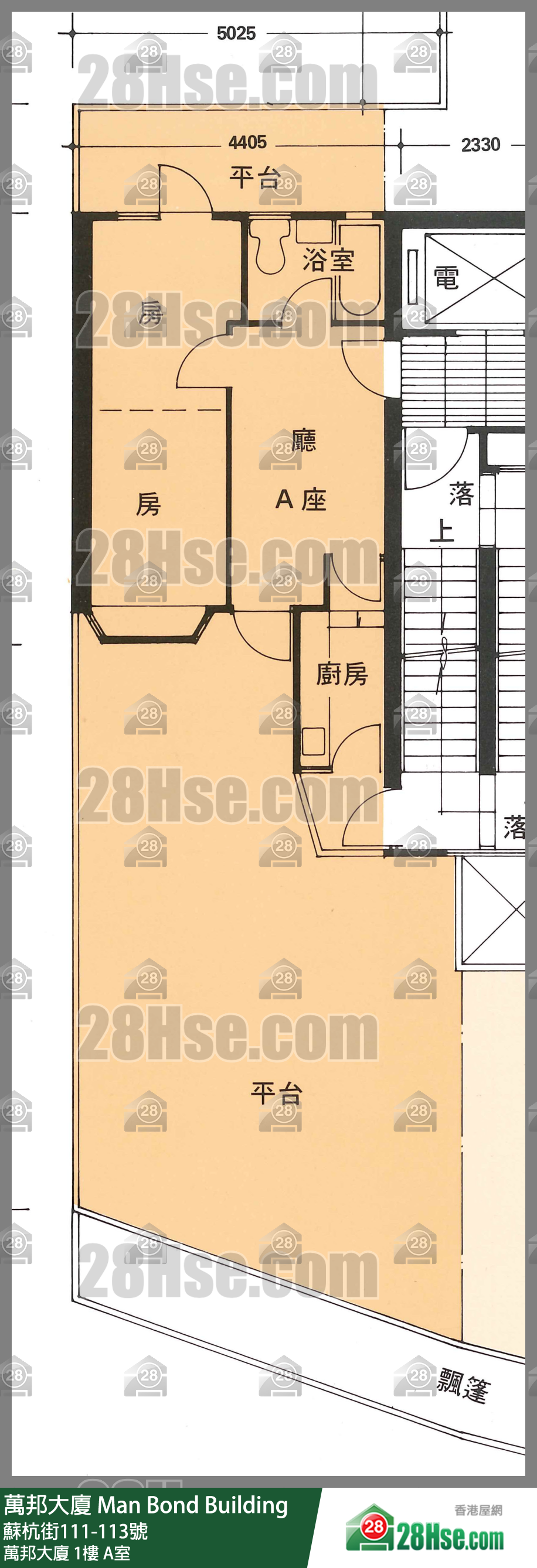 Man Bond Building,  Flat A, 1/f, Man Bond Building FloorPlan