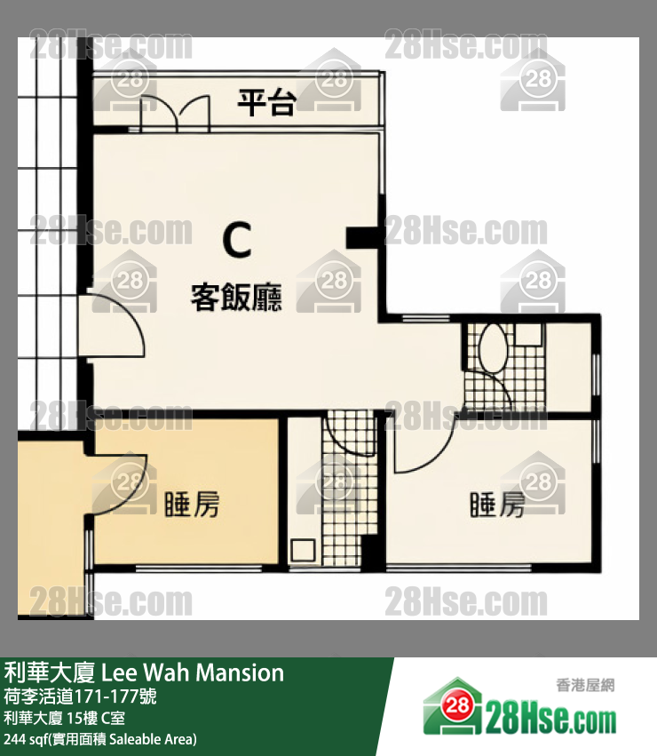 利华大厦 利华大厦15楼 C室 平面图