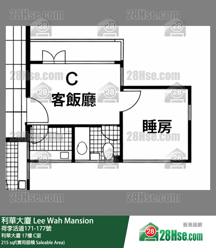 利华大厦 利华大厦 17楼 C室 平面图