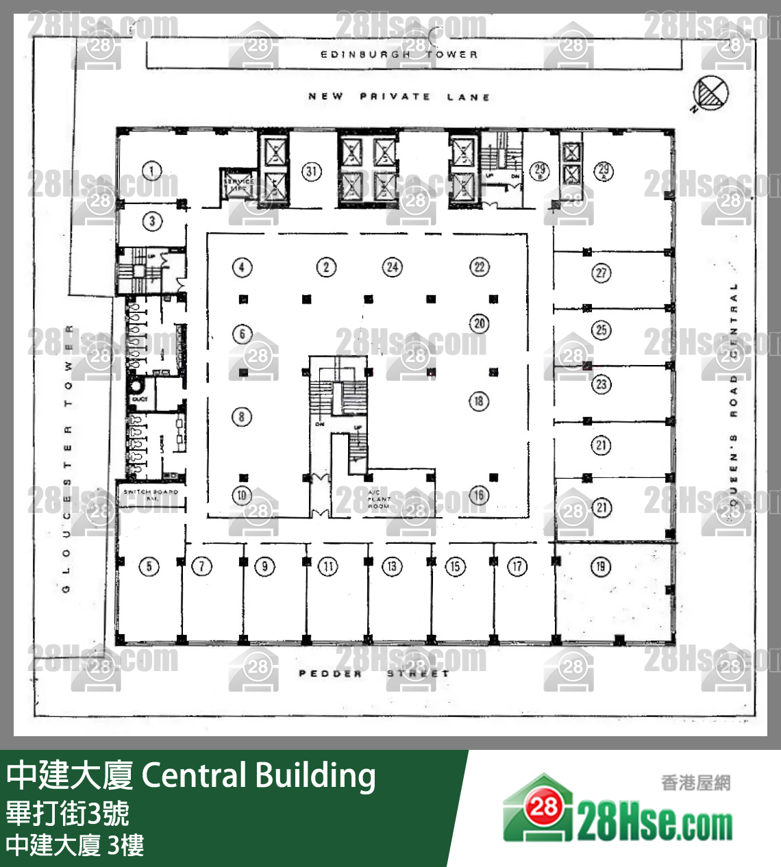 中建大廈 3樓 平面圖