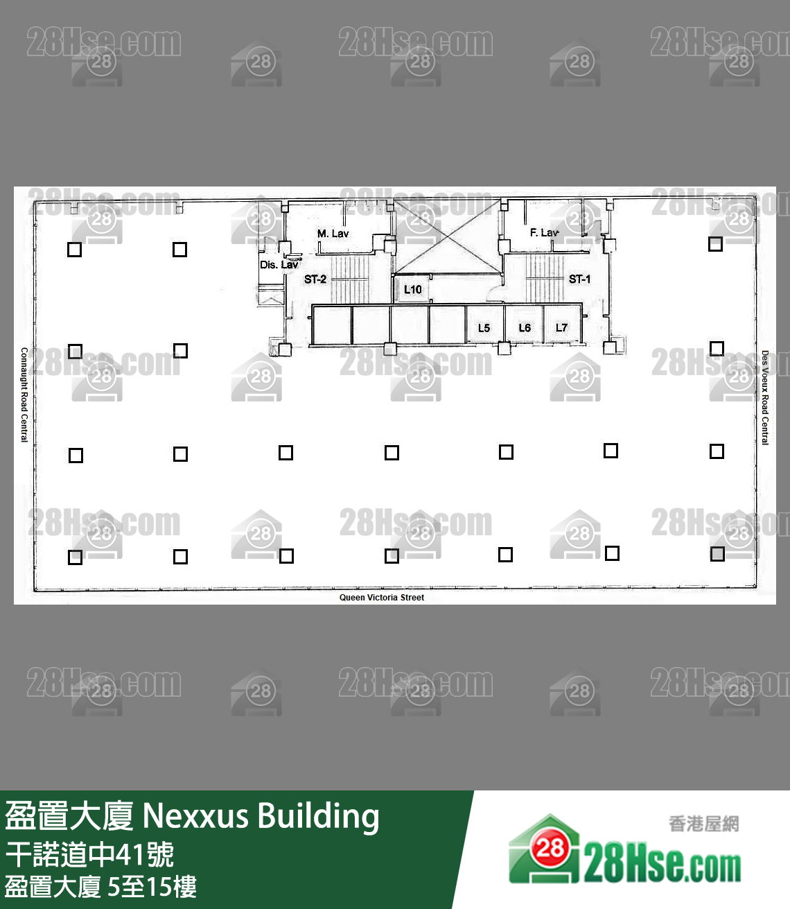 盈置大廈 5-15樓 平面圖
