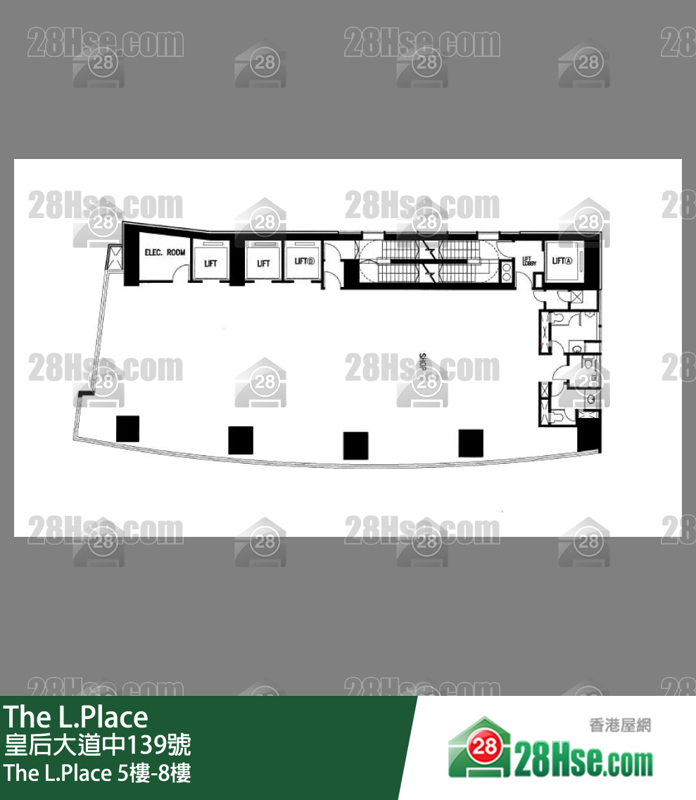 The L.Place 5樓-8樓 平面圖 The L.Place 5樓-8樓 平面圖