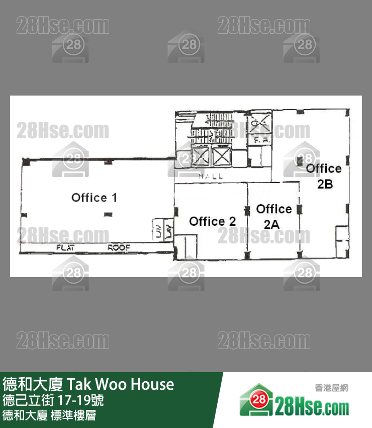 德和大厦 标准楼层 平面图
