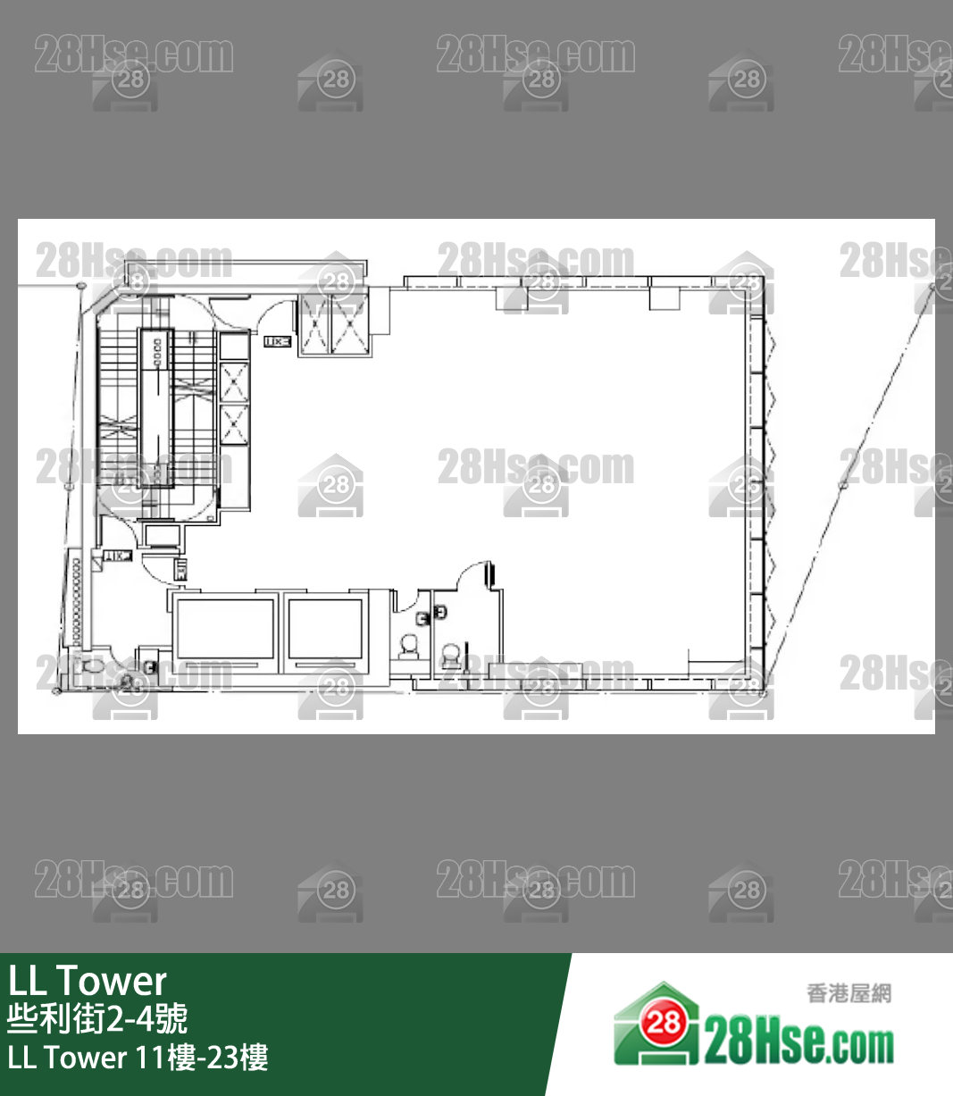 LL Tower 11楼-23楼 平面图