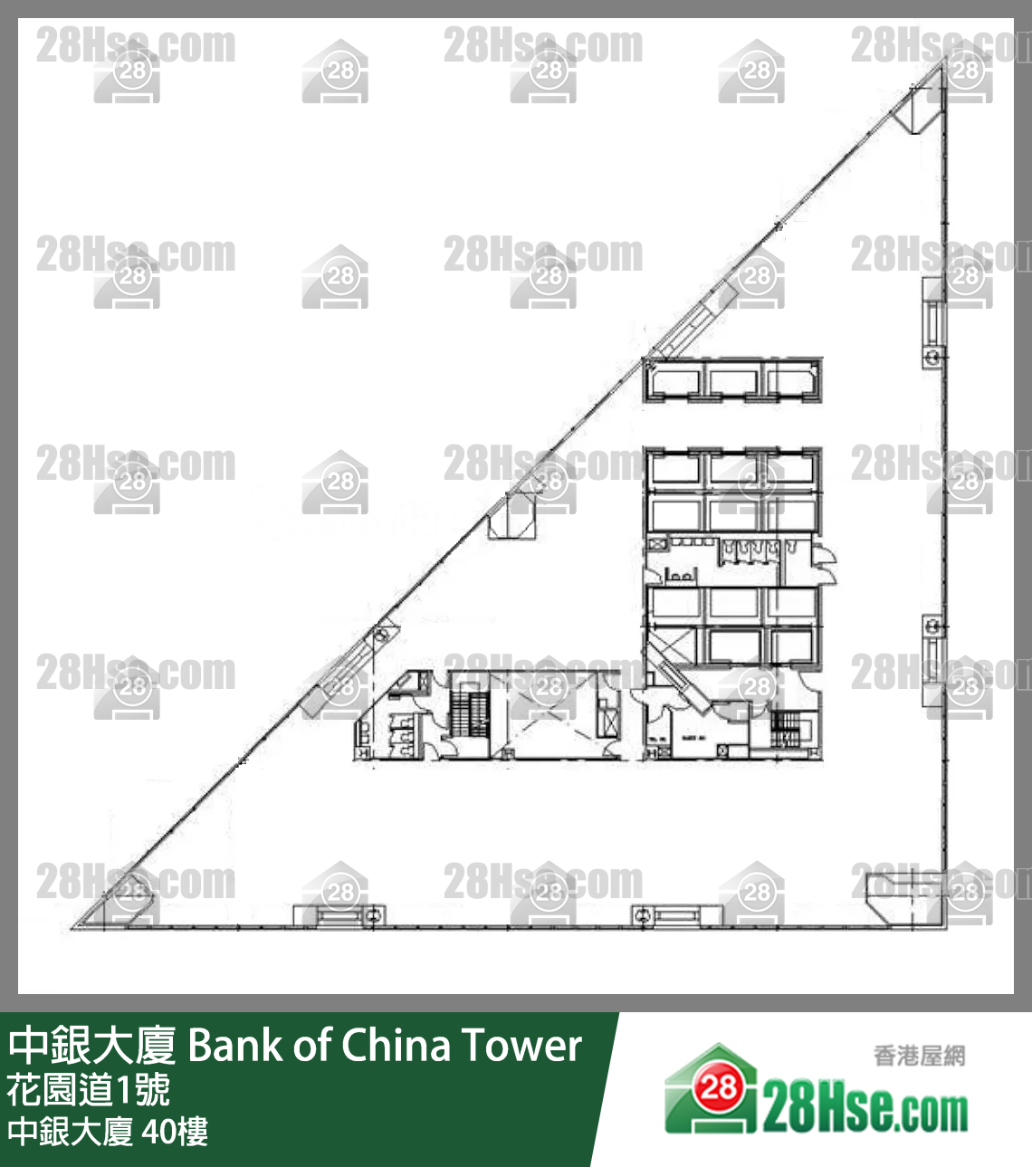 中银大厦 40楼 平面图