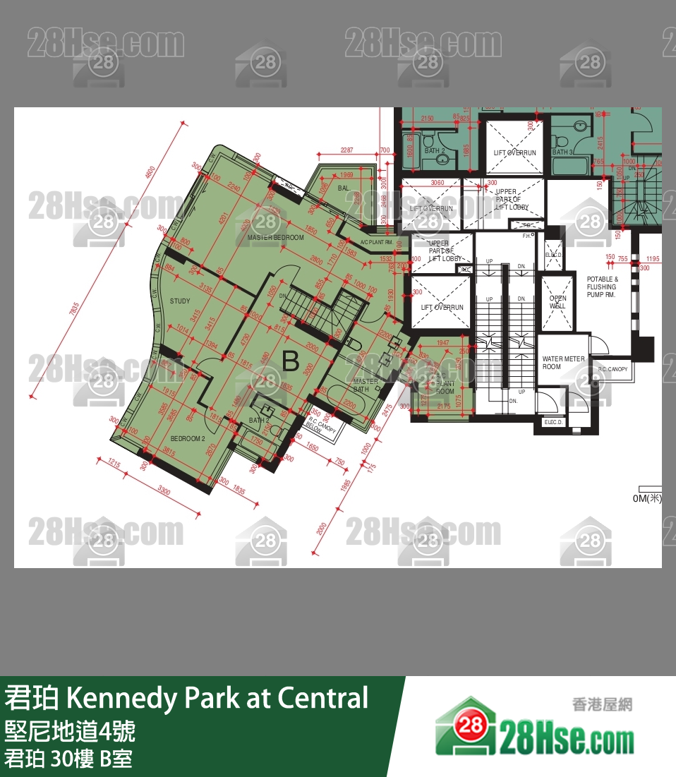 君珀 君珀30樓 B室 平面圖