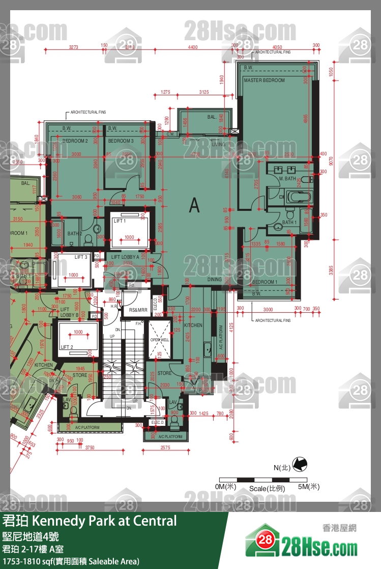 君珀 君珀5樓 A室 平面圖