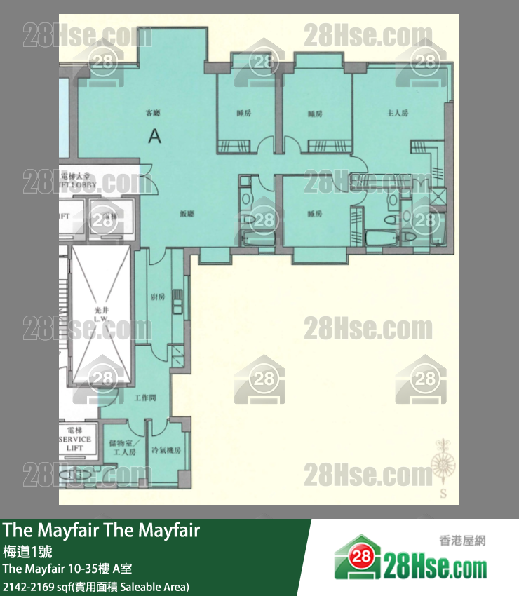 The Mayfair The Mayfair25楼 A室 平面图
