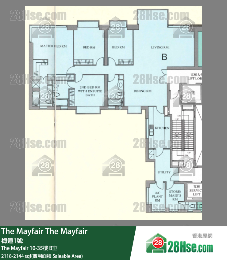 The Mayfair The Mayfair25楼 B室 平面图