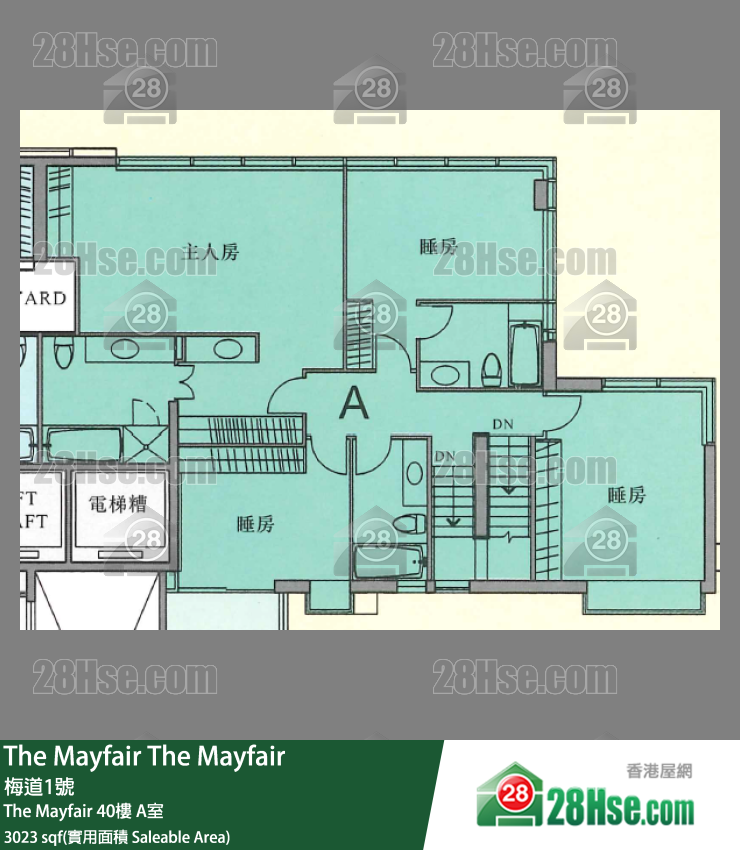 The Mayfair The Mayfair40楼 A室 平面图