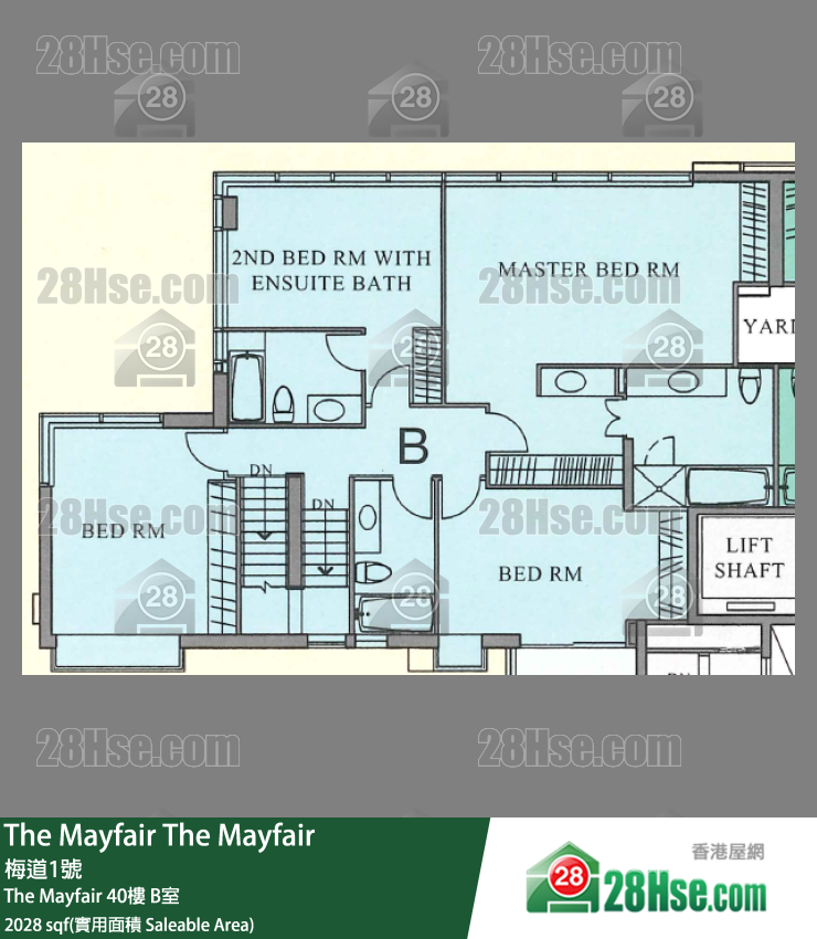 The Mayfair The Mayfair40楼 B室 平面图