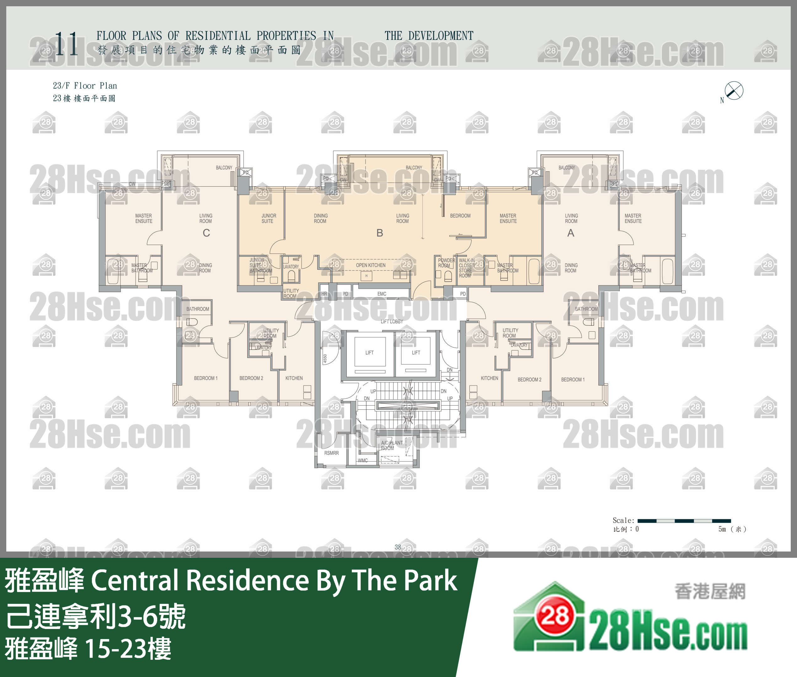 雅盈峰 15-23樓 平面圖