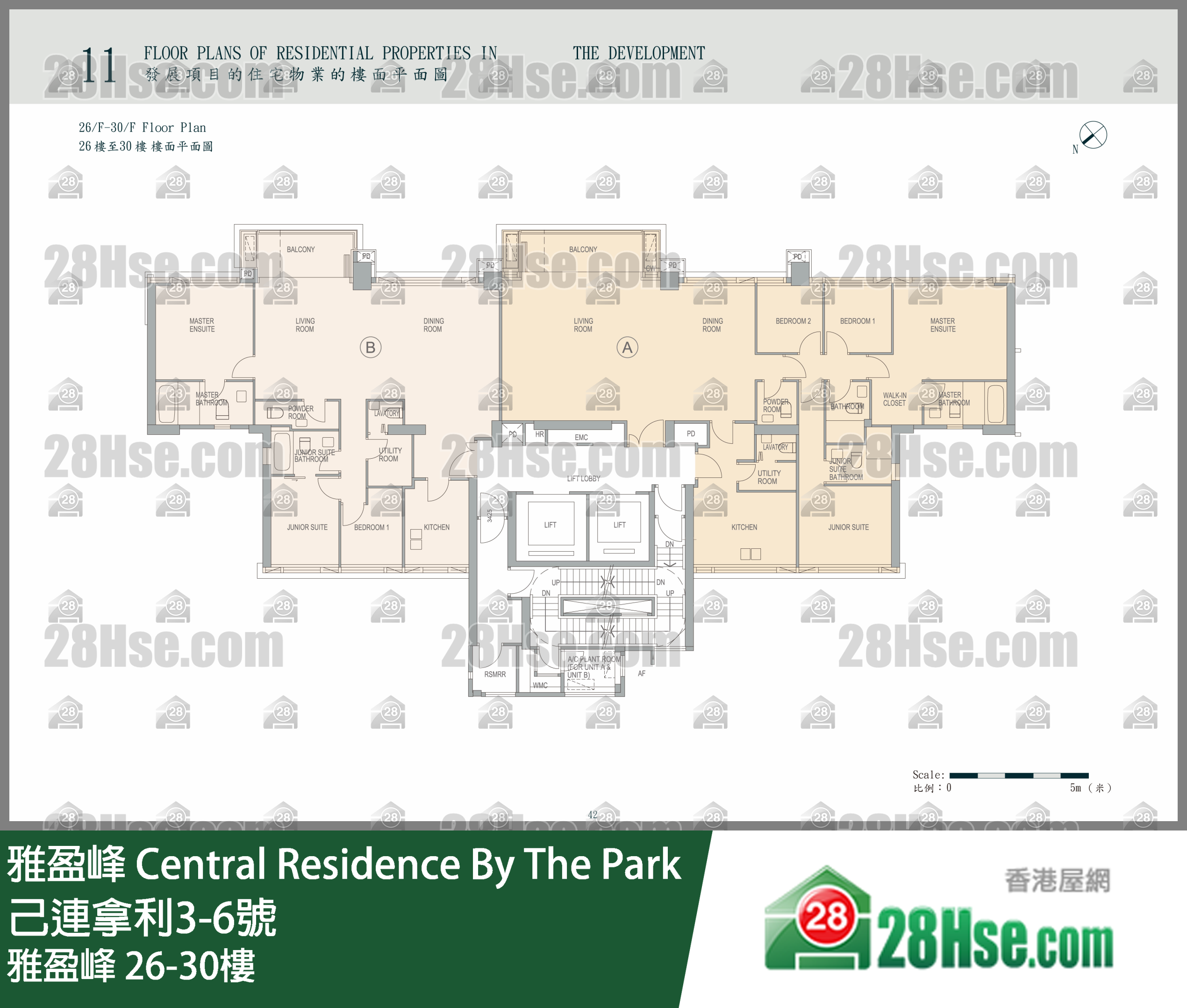 雅盈峰 26-30樓 平面圖