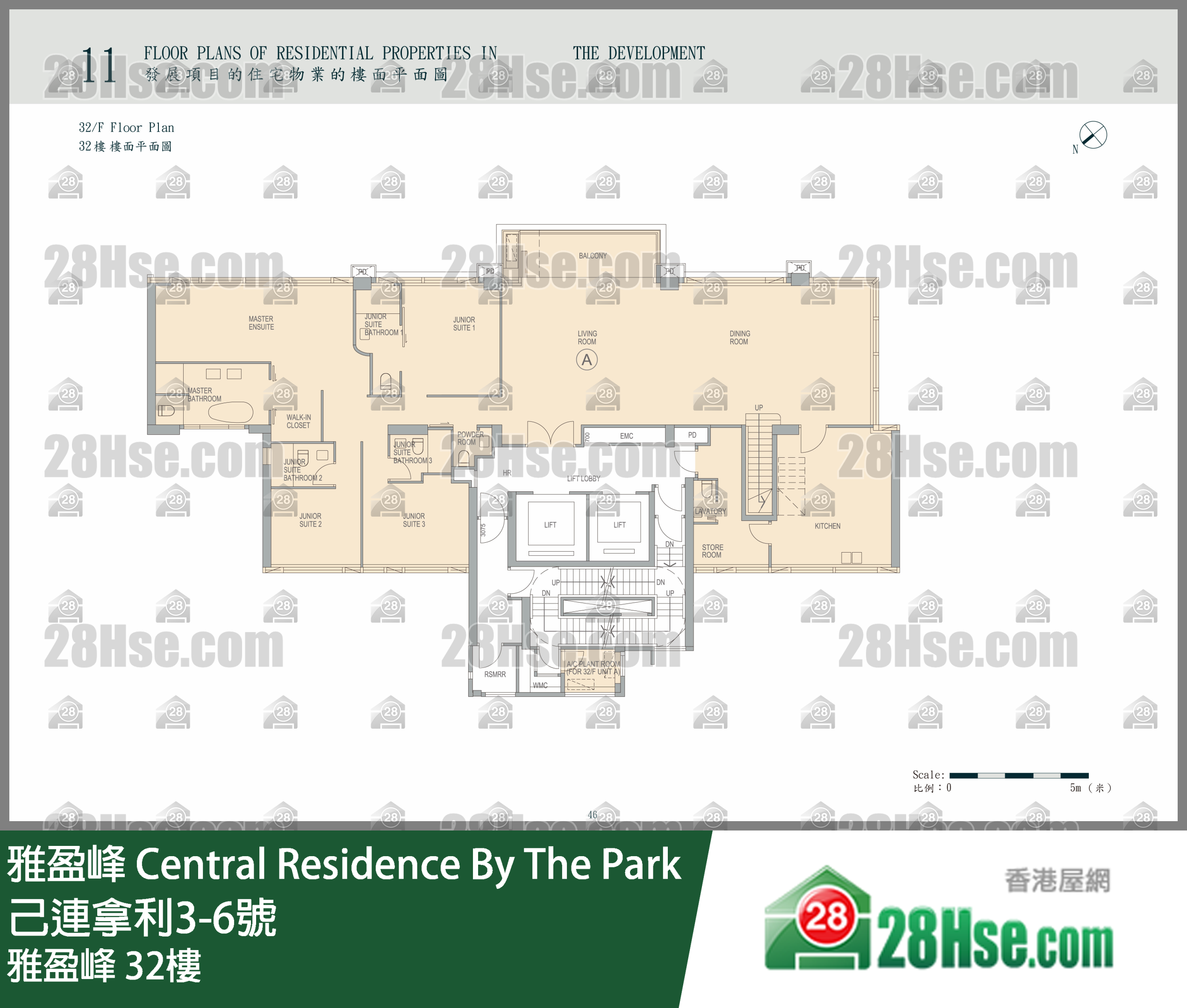 雅盈峰 32樓 平面圖