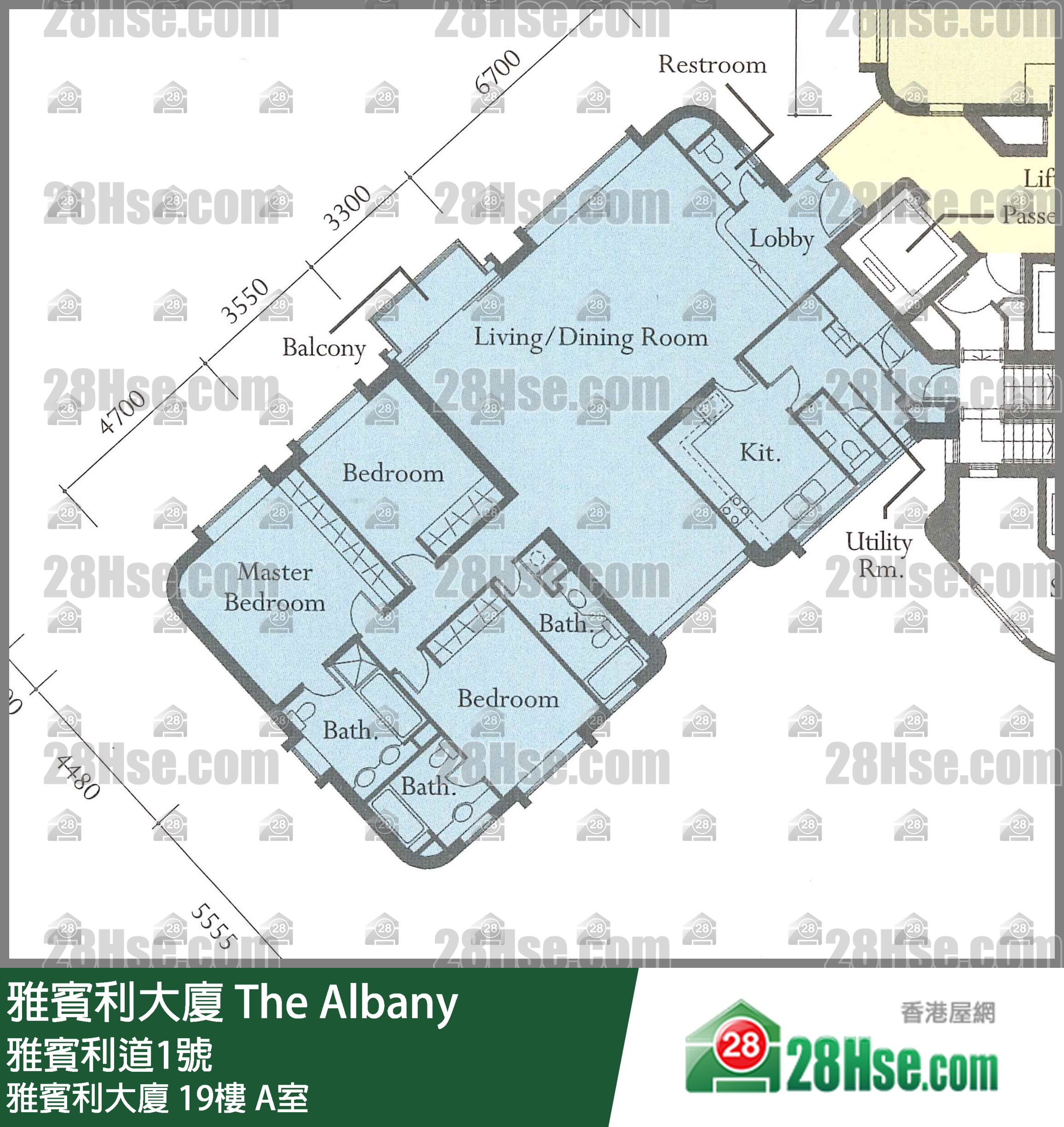 雅賓利大廈 雅賓利大廈19樓 A2室 平面圖