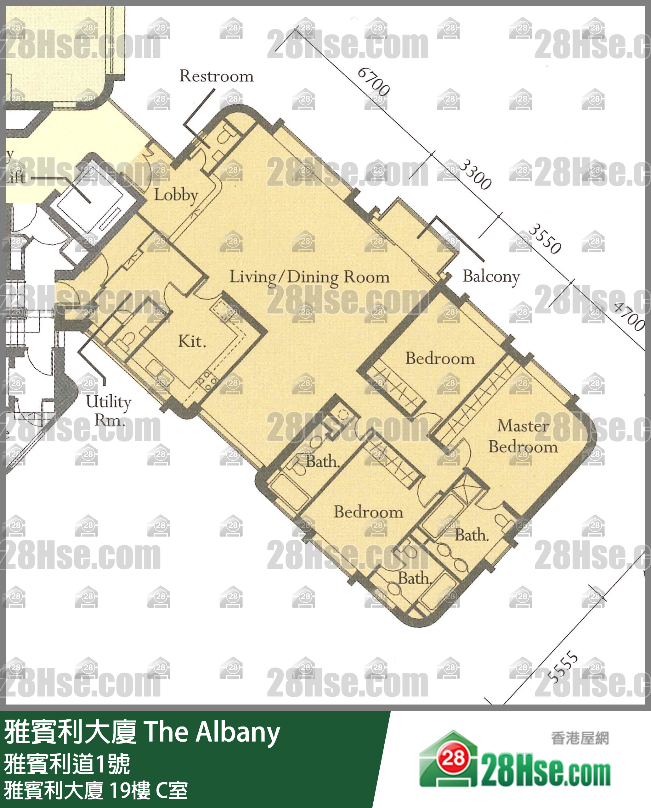 雅賓利大廈 雅賓利大廈 19樓 C室 平面圖