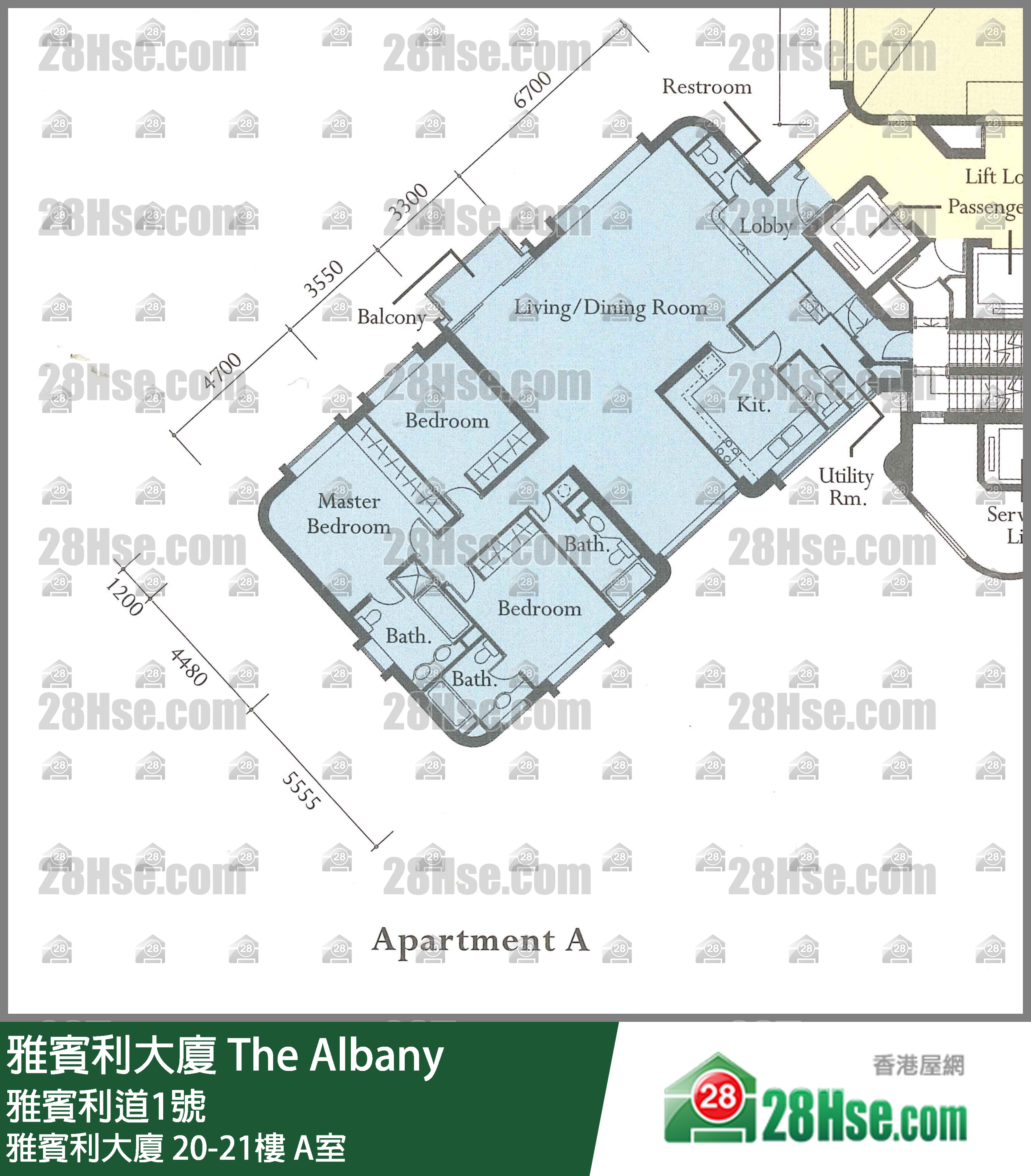 雅賓利大廈 雅賓利大廈20樓 A2室 平面圖