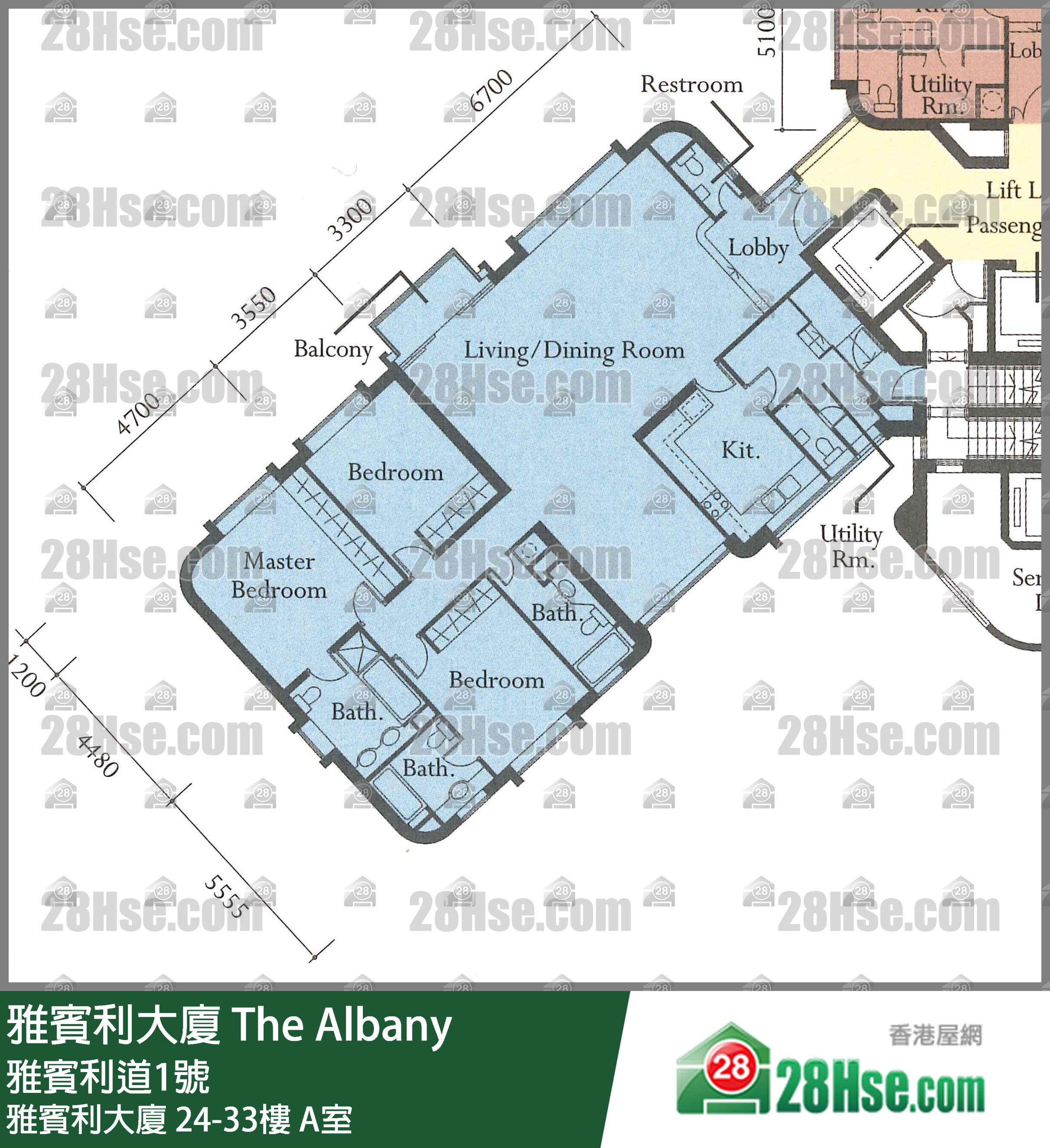 雅賓利大廈 雅賓利大廈28樓 A2室 平面圖