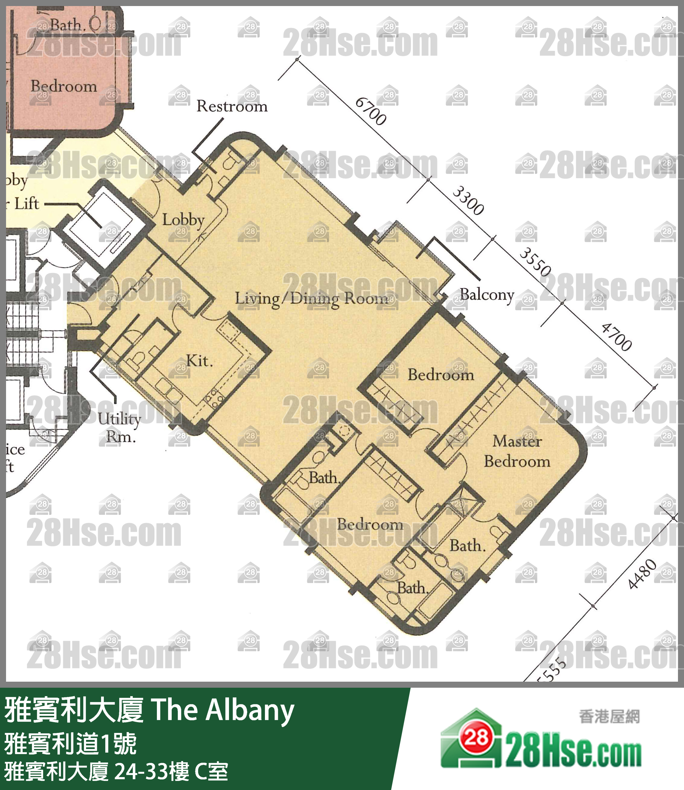雅賓利大廈 雅賓利大廈25樓 A1室 平面圖