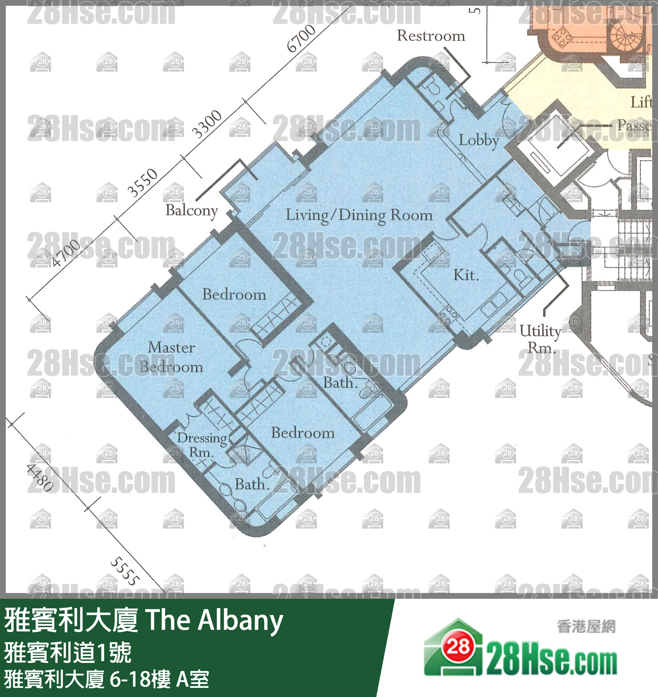 雅賓利大廈 雅賓利大廈18樓 A2室 平面圖