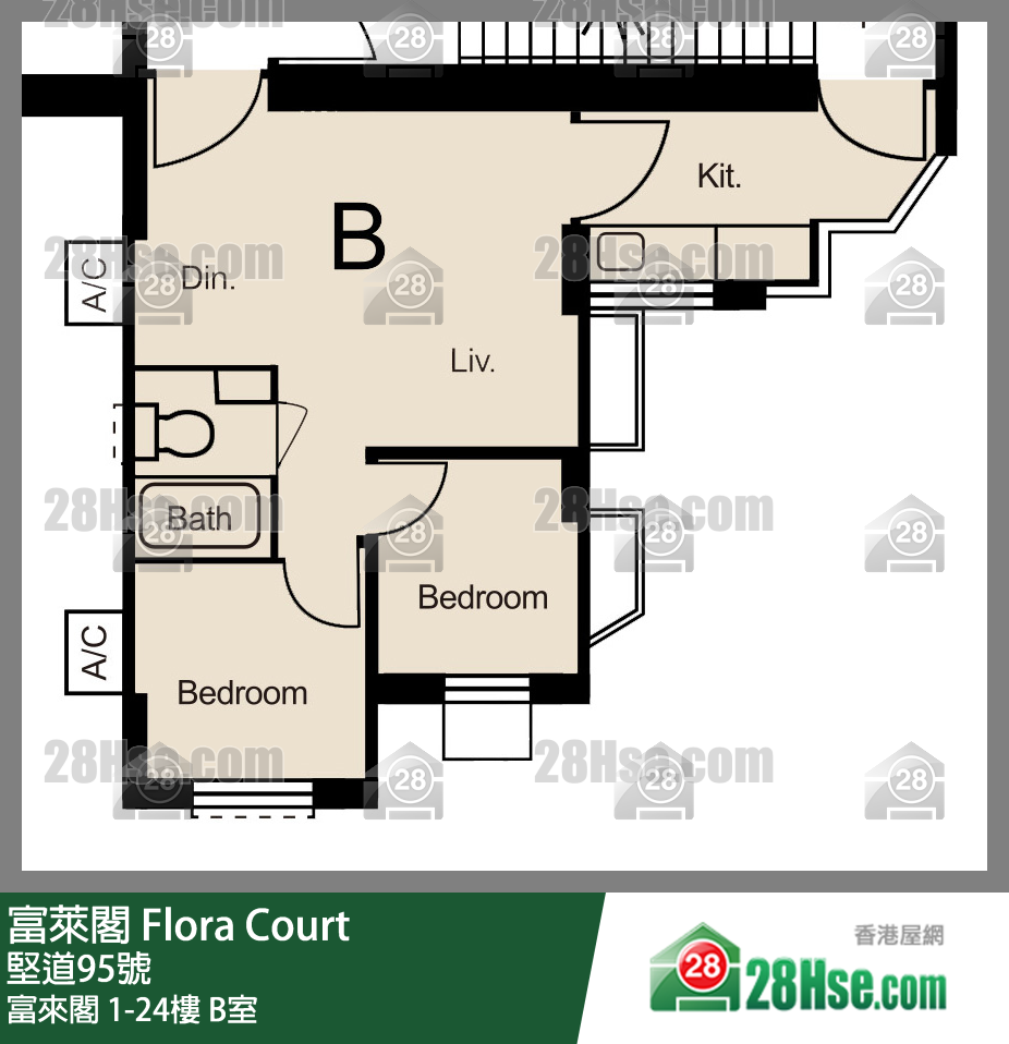 富萊閣 富來閣 20樓 B室 平面圖