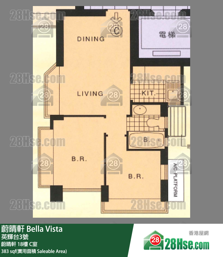 蔚晴軒 蔚晴軒 18樓 C室 平面圖