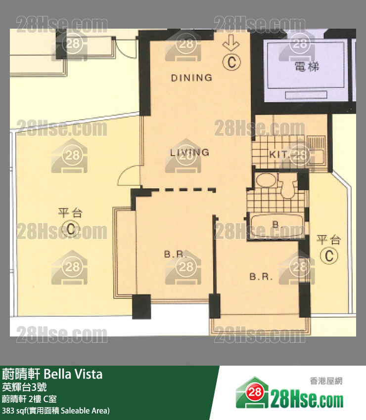 蔚晴軒 蔚晴軒2樓 C室 平面圖