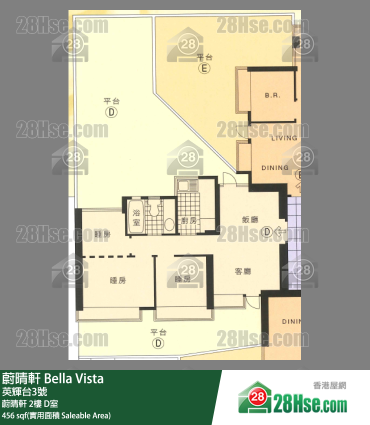 蔚晴軒 蔚晴軒2樓 D室 平面圖