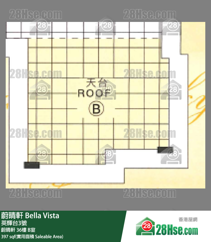 蔚晴軒 蔚晴軒 36樓 B室 平面圖