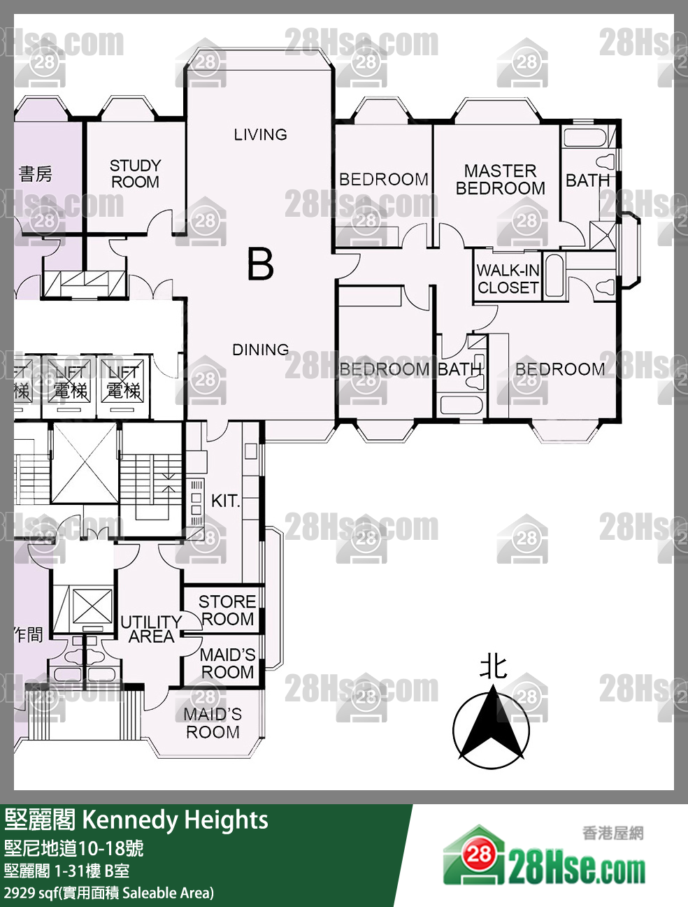 堅麗閣 堅麗閣31樓 B室 平面圖