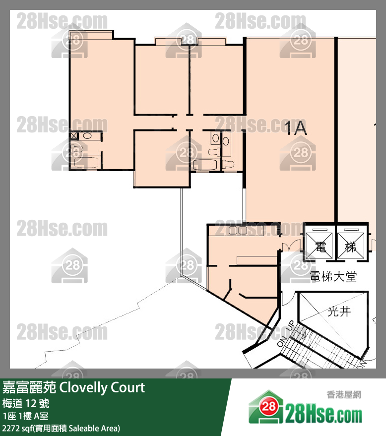 嘉富丽苑 1座1楼 A室 平面图