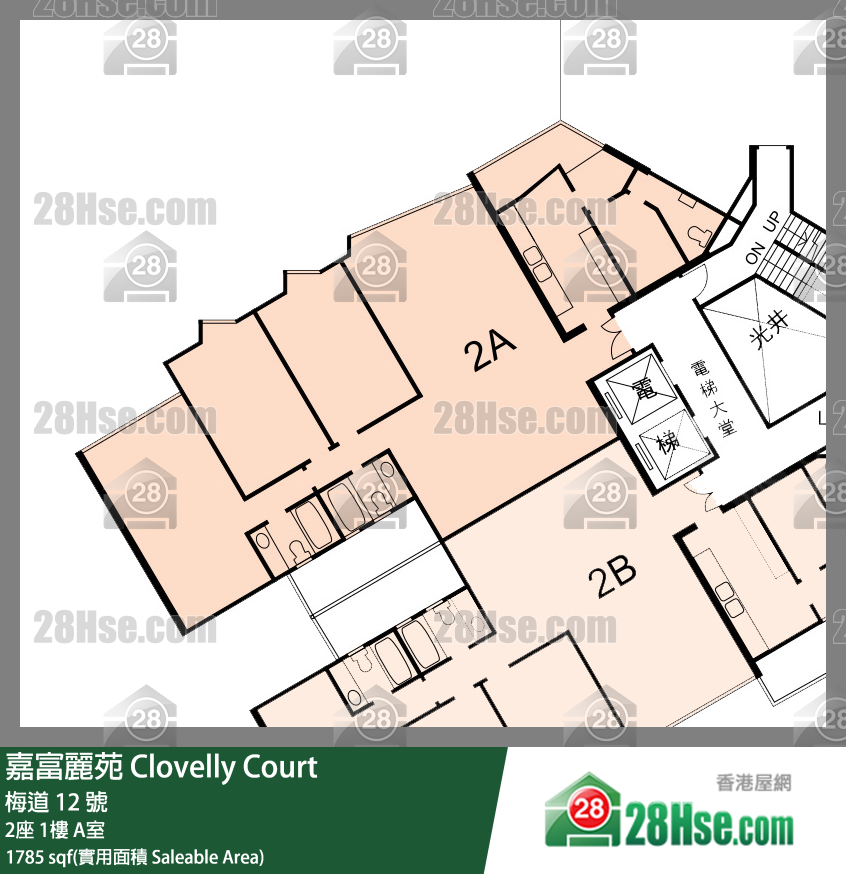 嘉富丽苑 2座1楼 A室 平面图