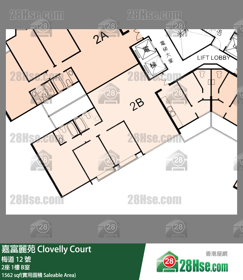 嘉富丽苑 2座1楼 B室 平面图