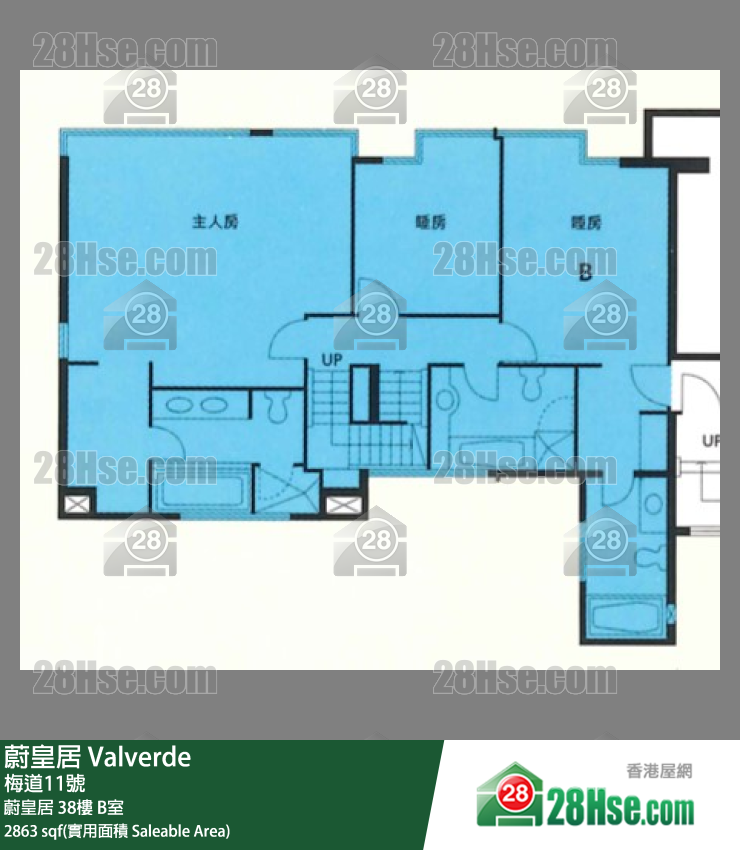 蔚皇居 蔚皇居38樓 B室 平面圖