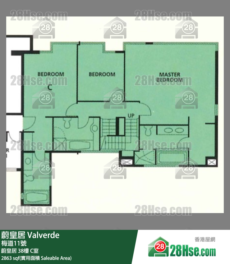 蔚皇居 蔚皇居38樓 C室 平面圖
