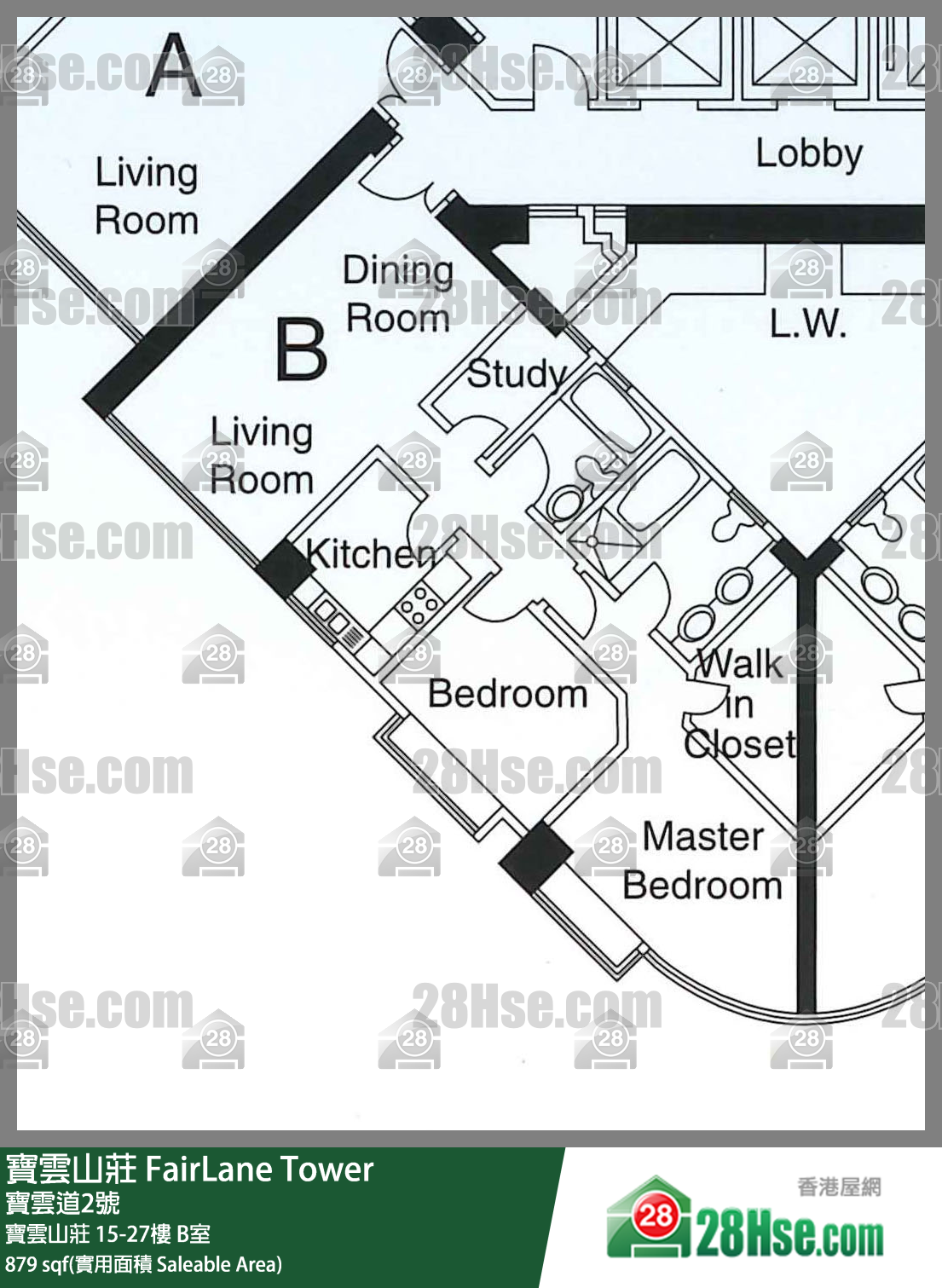 寶雲山莊 寶雲山莊18樓 B室 平面圖