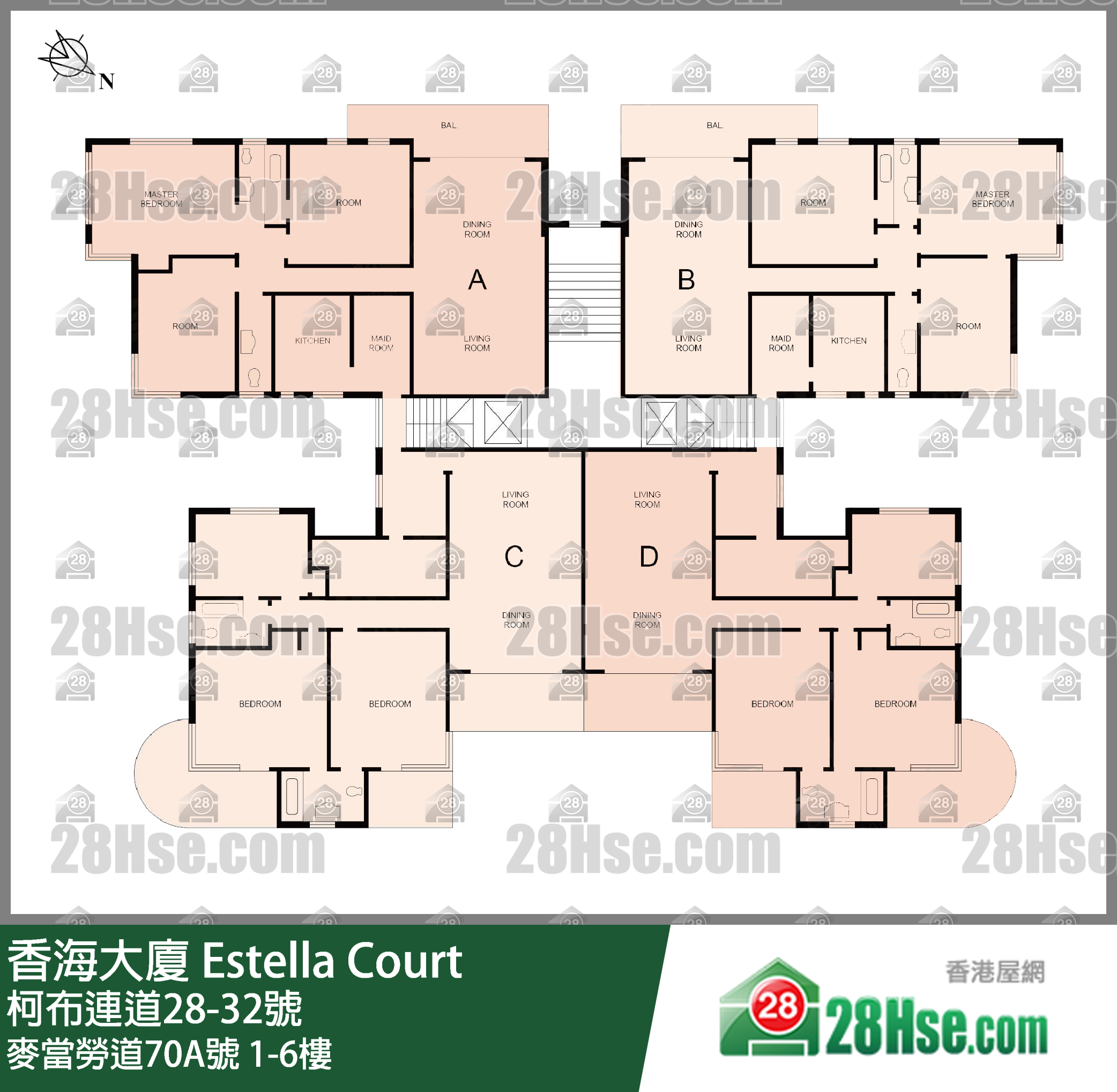 麥當勞道70A號 1-6樓 平面圖