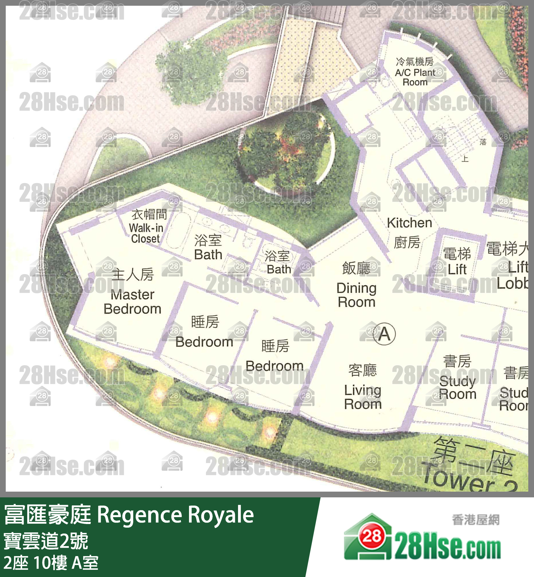 富汇豪庭 2座10楼 A室 平面图
