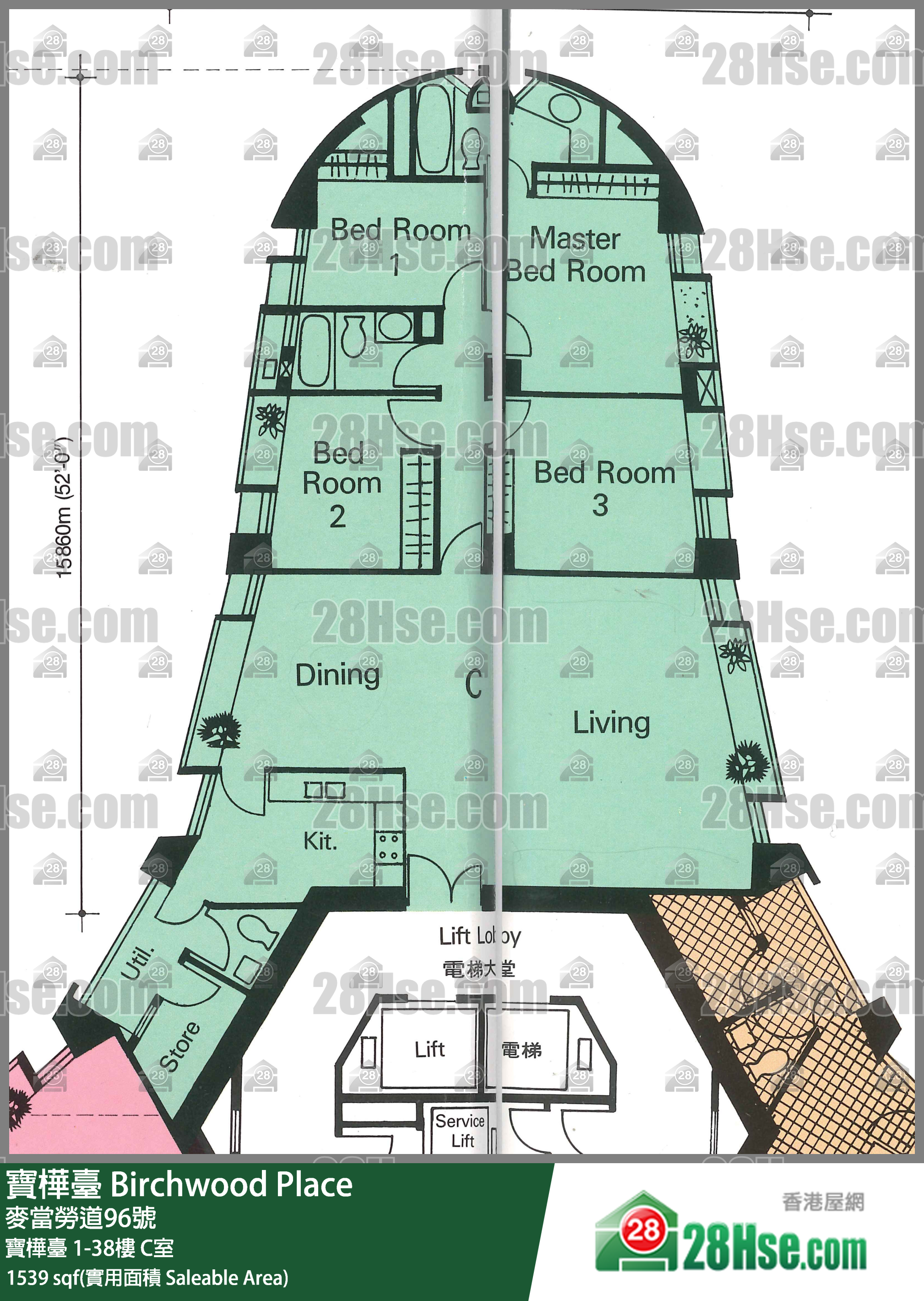 宝桦台 宝桦台 36楼 C室 平面图