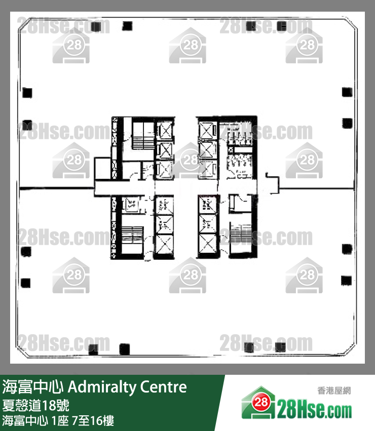 海富中心第二座 海富中心 1座 7-16楼 平面图 海富中心第二座 海富中心 1座 7-16楼 平面图